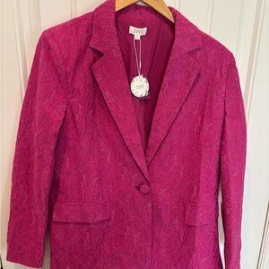 ODDY Vibrant Pink Lace Blazer. New with Tags.